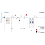 Установка  Аквалаб УВОИ МФ 1812-1 для получения очищенной воды и воды для инъекций